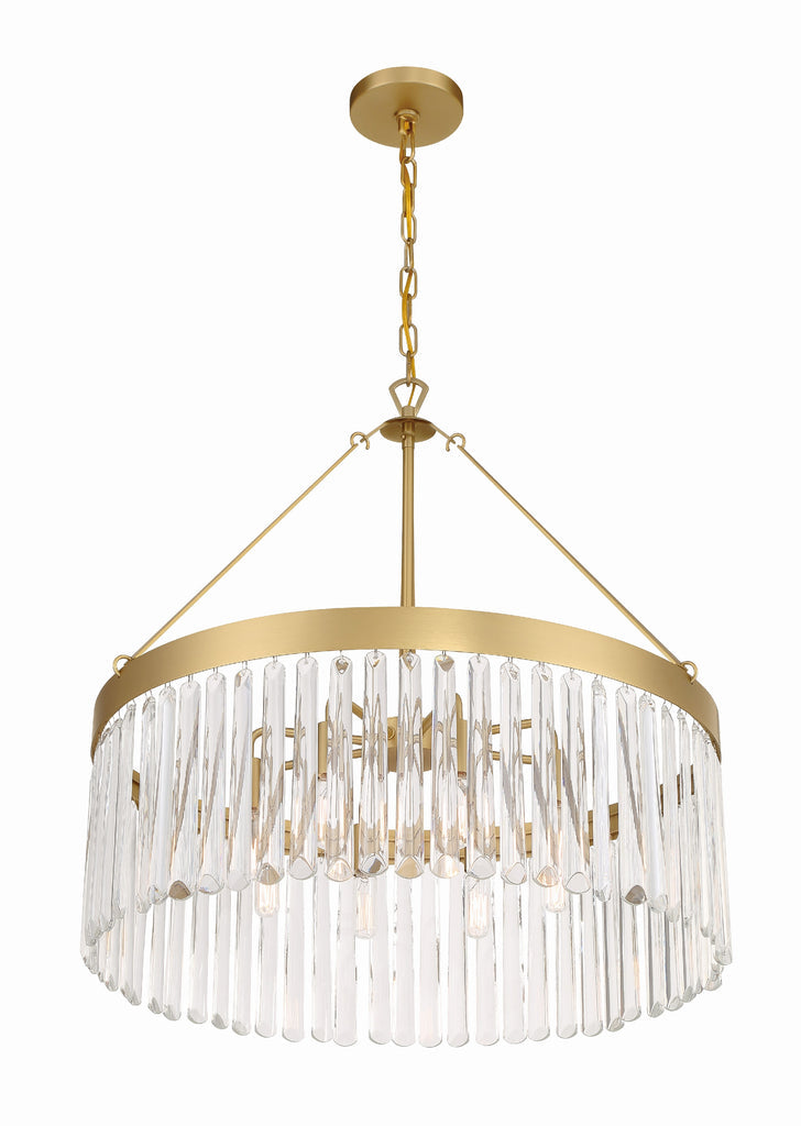 Crystorama Crystorama Emory 8 Light Modern Gold Chandelier