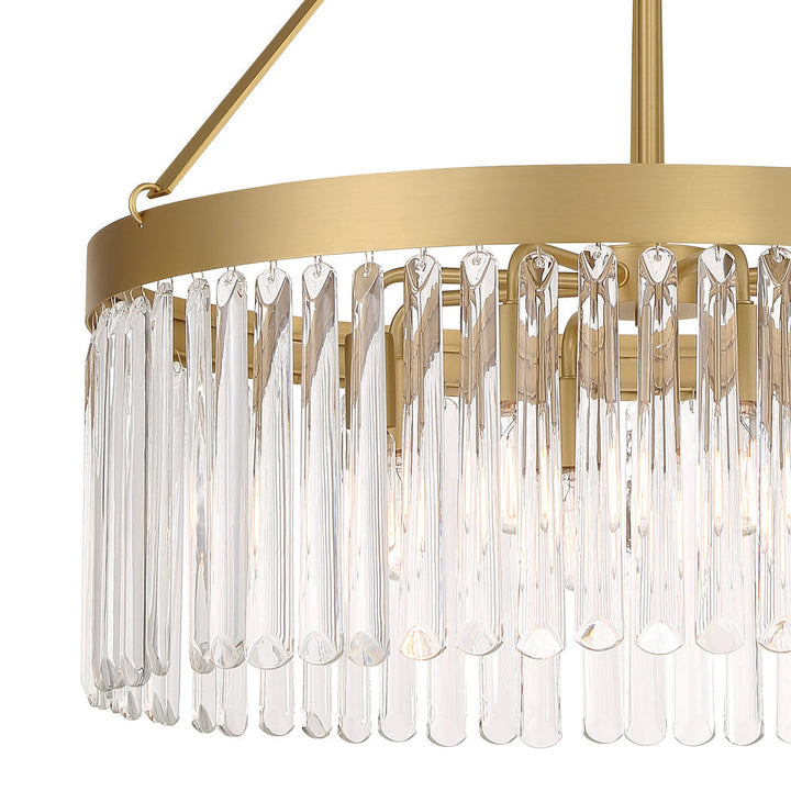 Crystorama Crystorama Emory 8 Light Modern Gold Chandelier