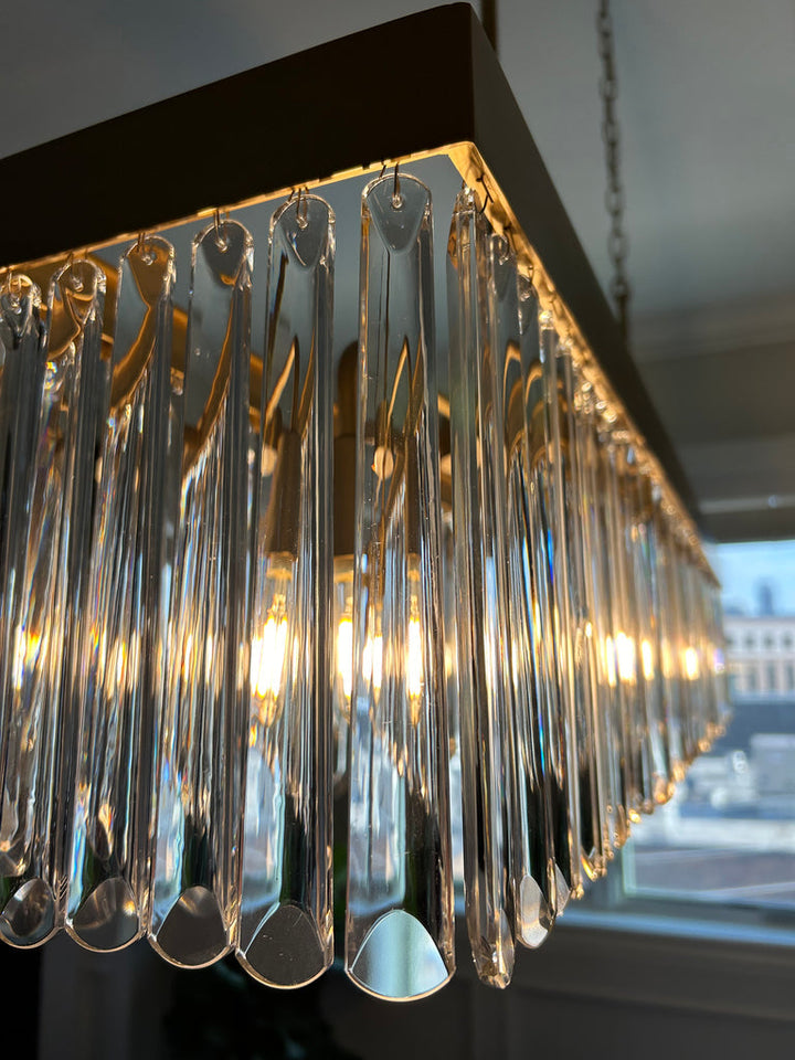 Crystorama Crystorama Emory 6 Light Modern Gold Linear Chandelier