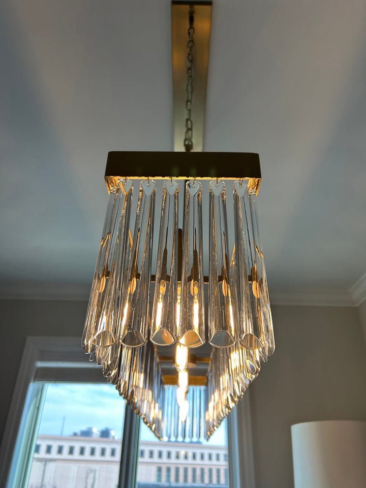 Crystorama Crystorama Emory 6 Light Modern Gold Linear Chandelier
