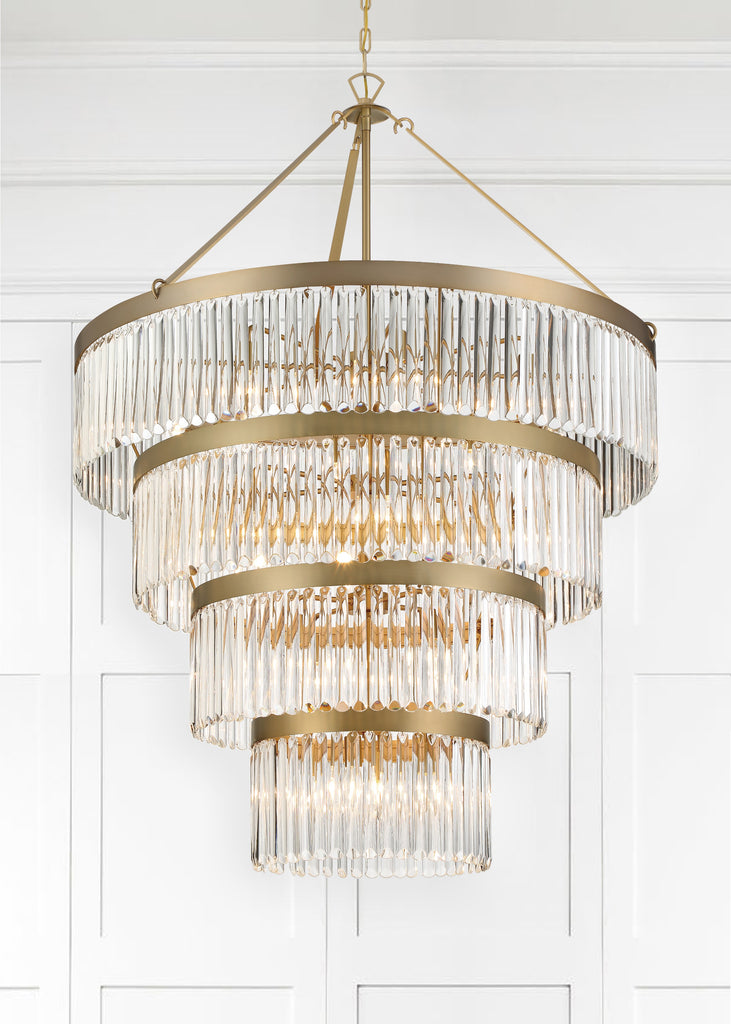 Crystorama Crystorama Emory 22 Light Modern Gold Chandelier