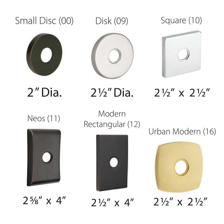 Modern Brass Double Hook with Rosette (Several Finishes Available) EMTEK