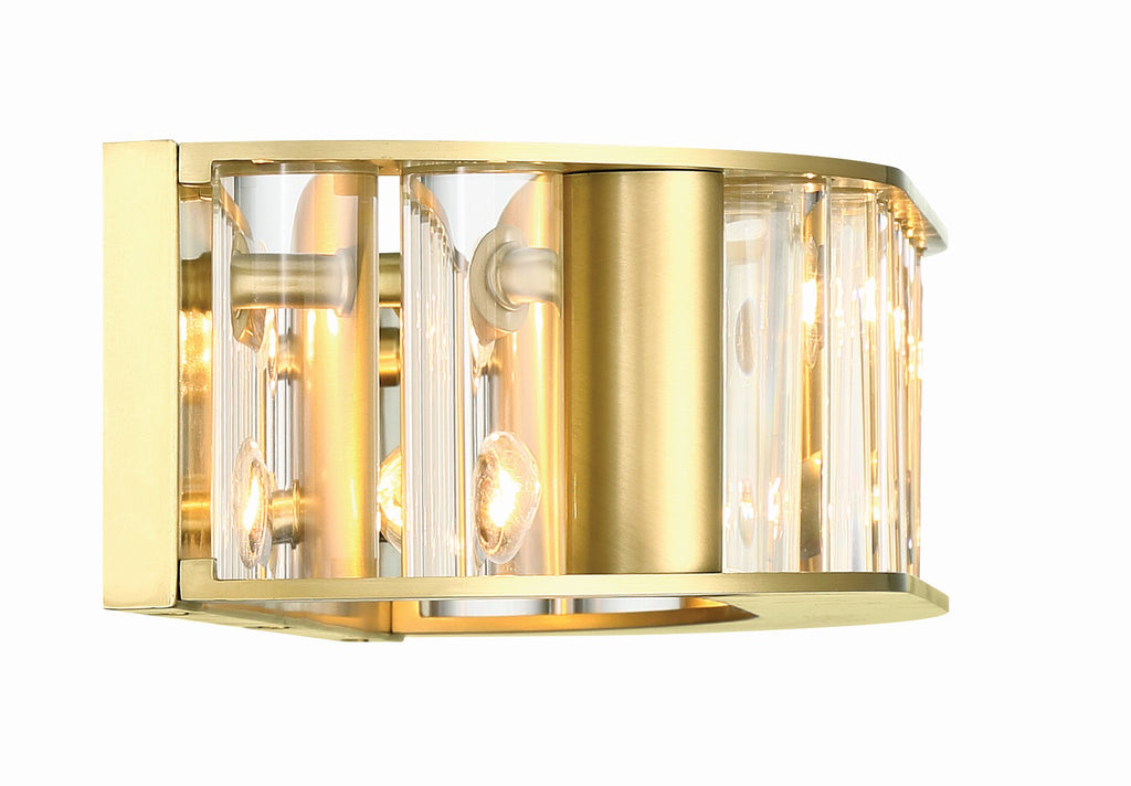 Crystorama Crystorama Libby Langdon Farris 4 Light Aged Brass Bathroom Vanity