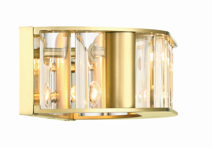Crystorama Crystorama Libby Langdon Farris 4 Light Aged Brass Bathroom Vanity