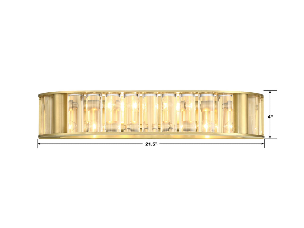 Crystorama Crystorama Libby Langdon Farris 4 Light Aged Brass Bathroom Vanity