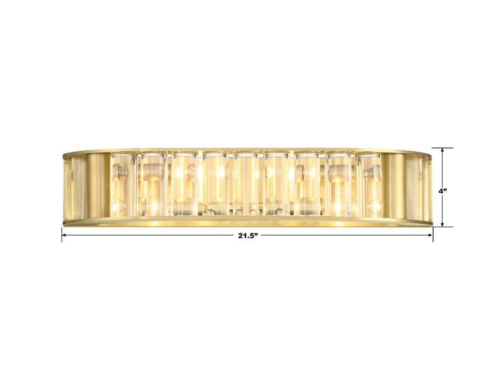 Crystorama Crystorama Libby Langdon Farris 4 Light Aged Brass Bathroom Vanity