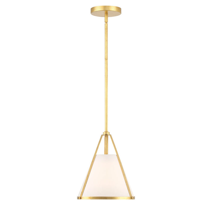 Fulton 1 Light Antique Gold Pendant Pendant Crystorama