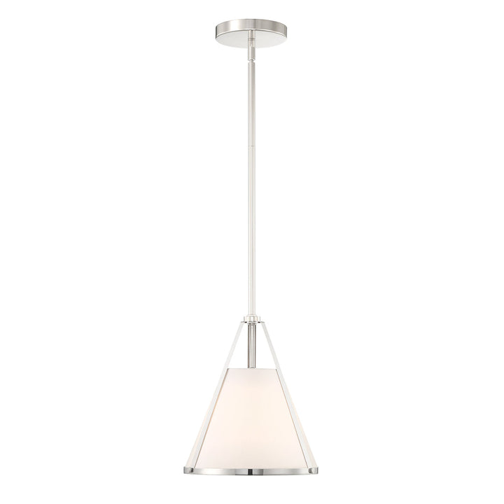 Fulton 1 Light Polished Nickel Pendant Pendant Crystorama
