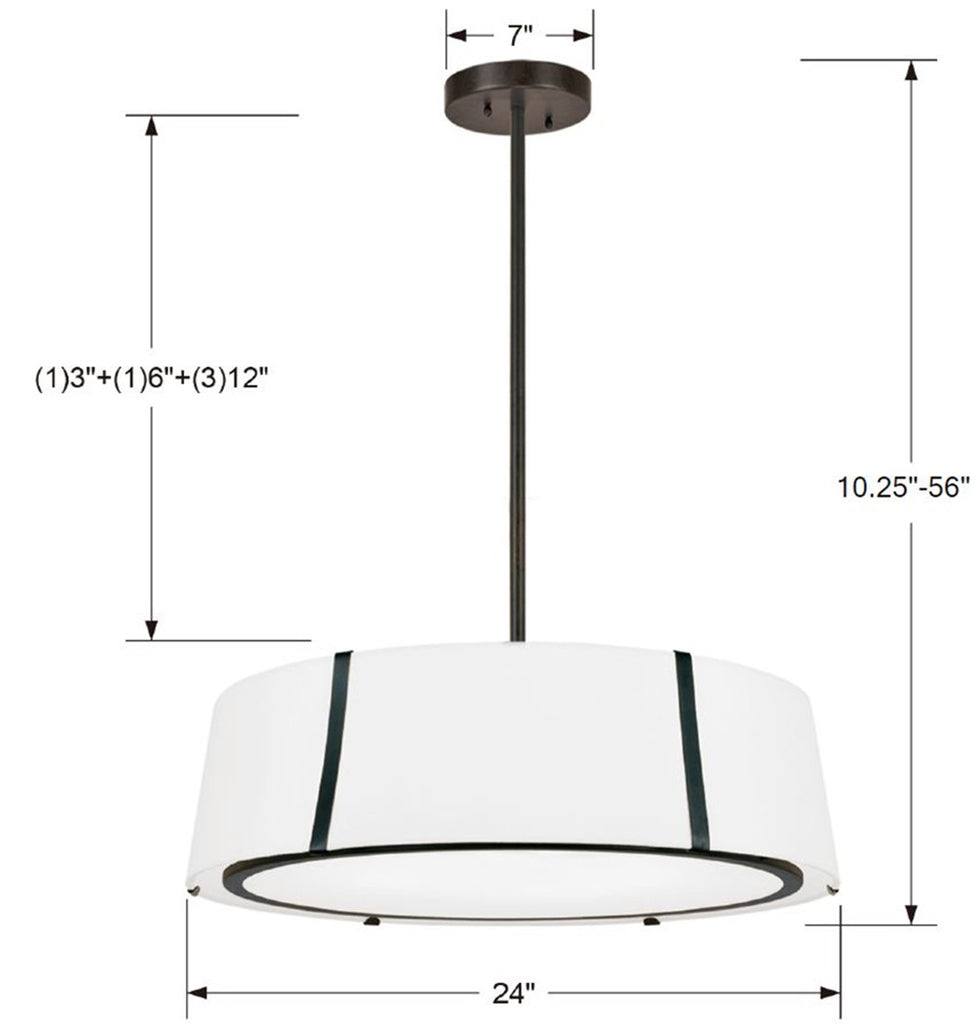 Crystorama Crystorama Fulton 6 Light Matte Black Chandelier