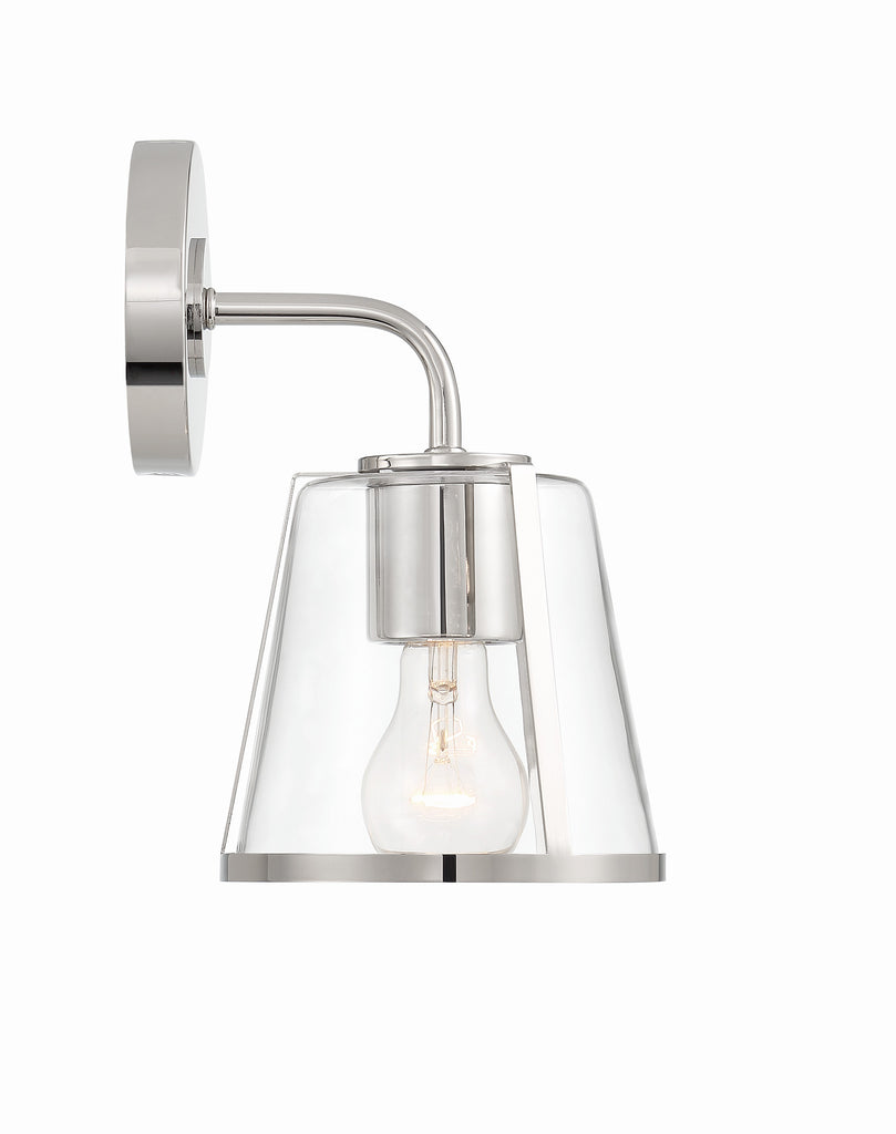 Fulton 1 Light Polished Nickel Bathroom Vanity Crystorama