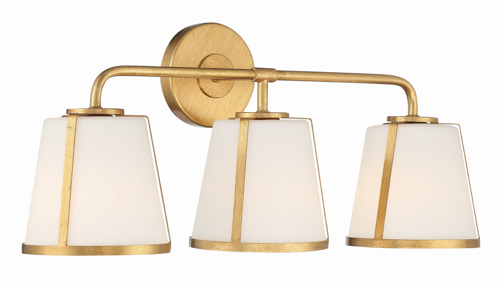 Crystorama Crystorama Fulton 3 Light Antique Gold Bathroom Vanity