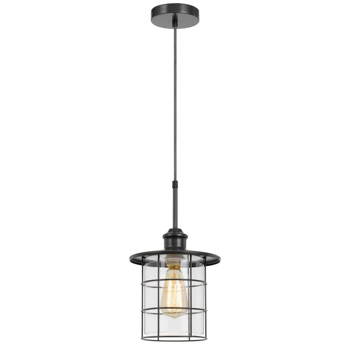 60W SILVERTON METAL/GLASS PENDANT FIXTURE (EDISON BULBS INCLUDED) Pendant Cal Lighting