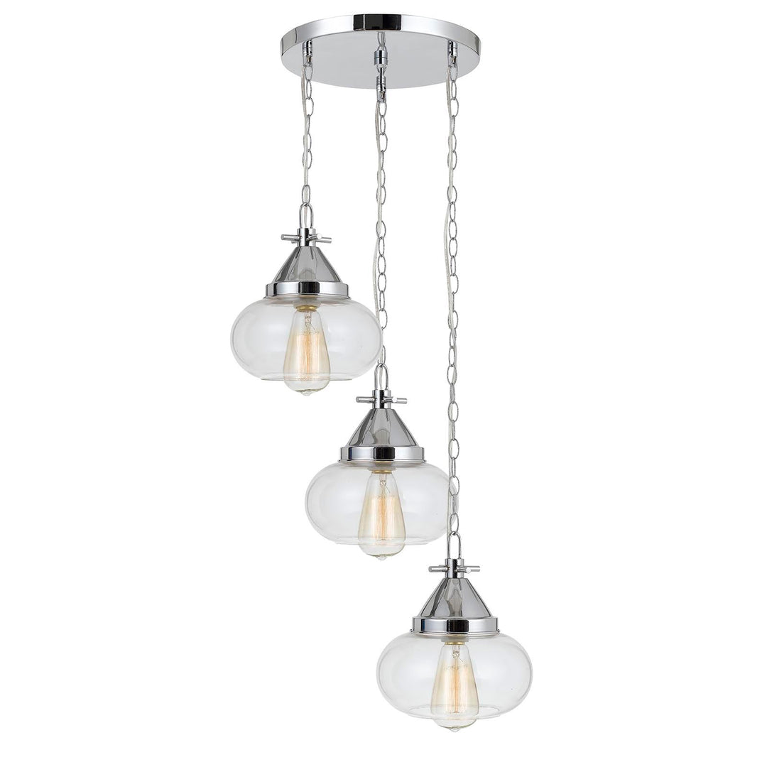 60W X 3 MAYWOOD GLASS PENDANT (EDISON BULBS NOT INCLUDED) Pendant Cal Lighting