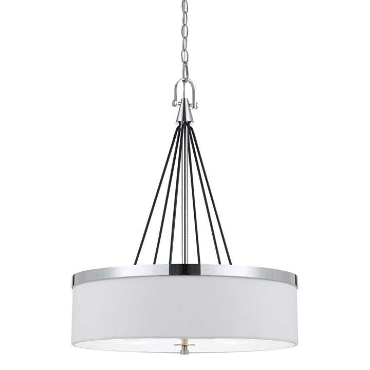 60W X 3 RIMINI PENDANT FIXTURE WITH HARDBACK FABRIC SHADE Cal Lighting
