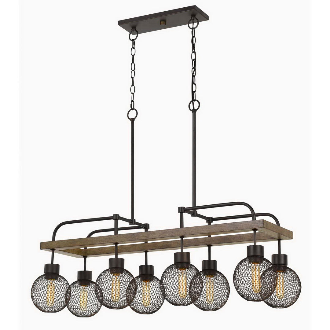 60W X 8 FORIO METAL CHANDELIER WITH MESH ROUND SHADE (EDISON BULBS NOT INCLUDED) Cal Lighting