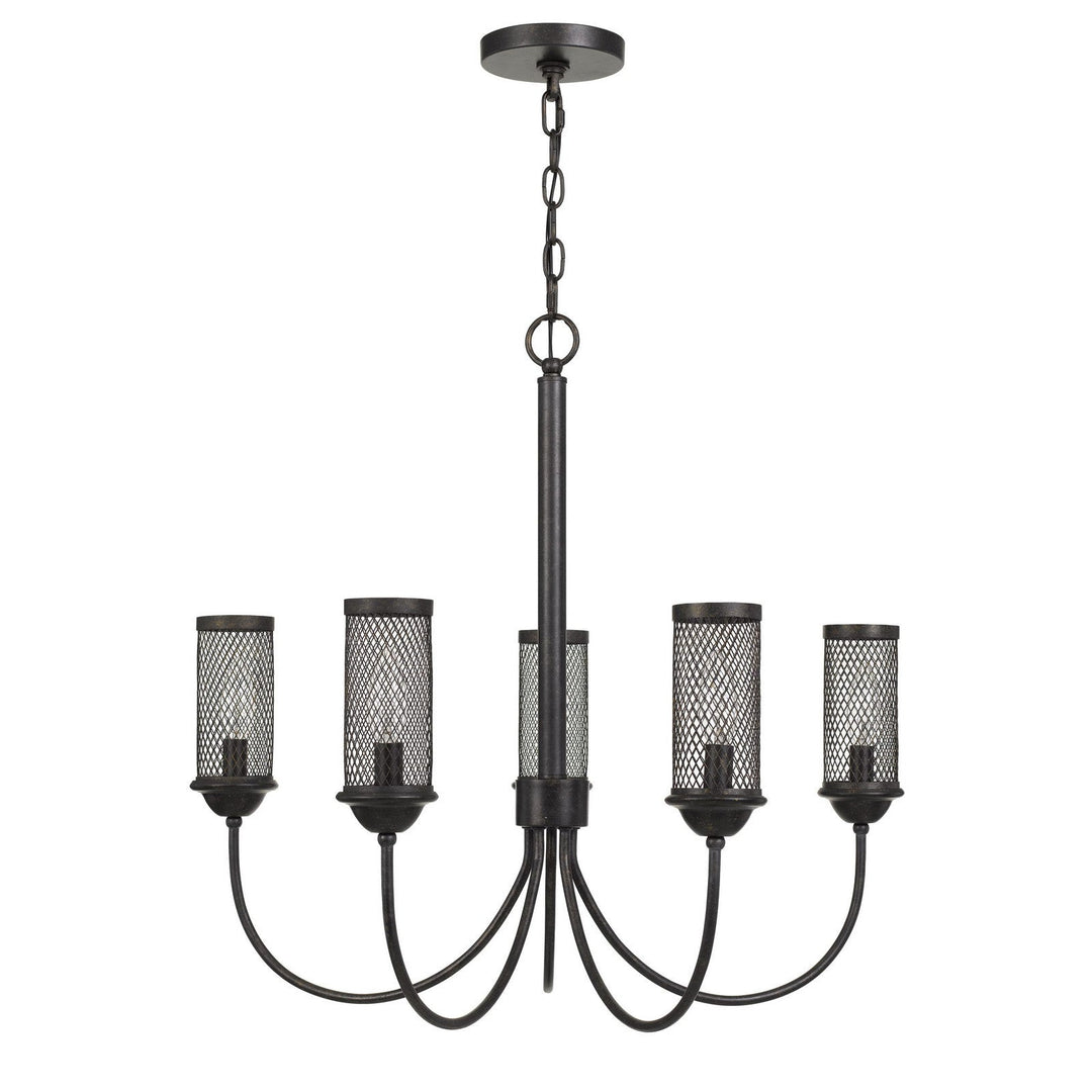 FULTON METAL CHANDELIER WITH MESH METAL SHADE Cal Lighting