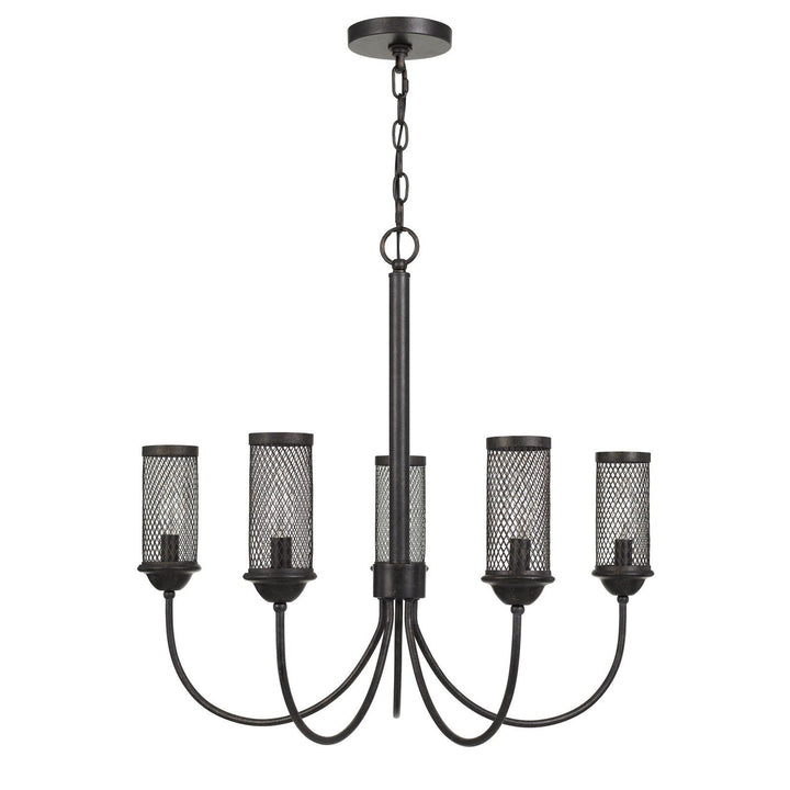 FULTON METAL CHANDELIER WITH MESH METAL SHADE Cal Lighting
