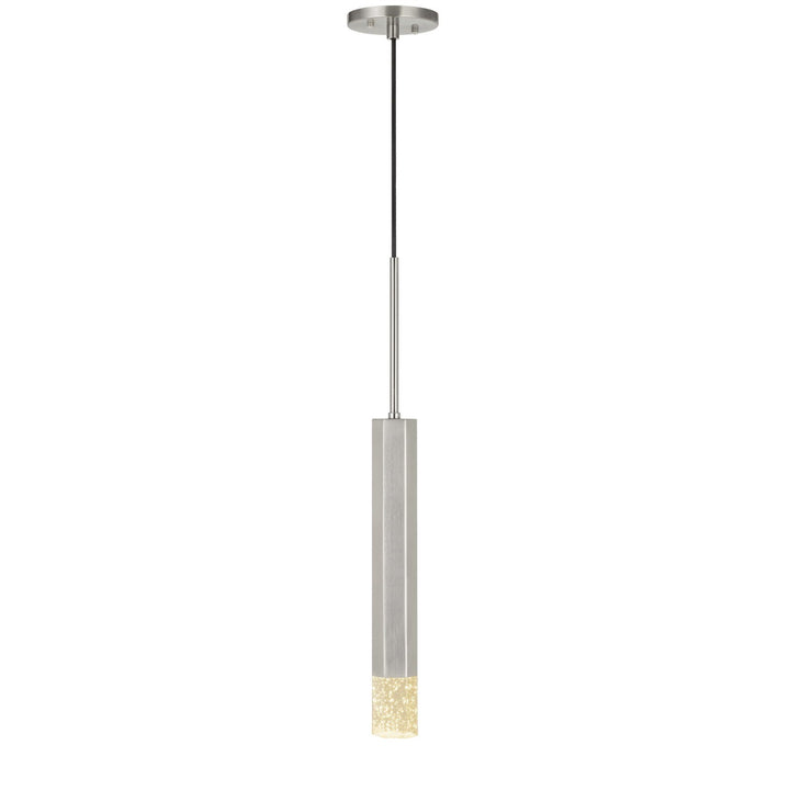 TROY INTEGRATED LED DIMMABLE HEXAGONALUMINUM CASTED 1 LIGHT PENDANT WITH GLASS DIFFUSER Pendant Cal Lighting