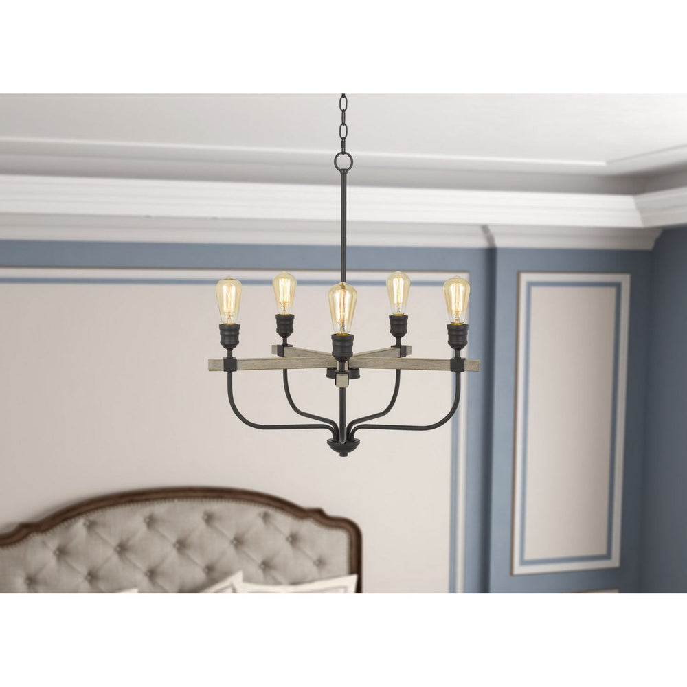 60W X 5 SION METAL CHANDELIER Cal Lighting