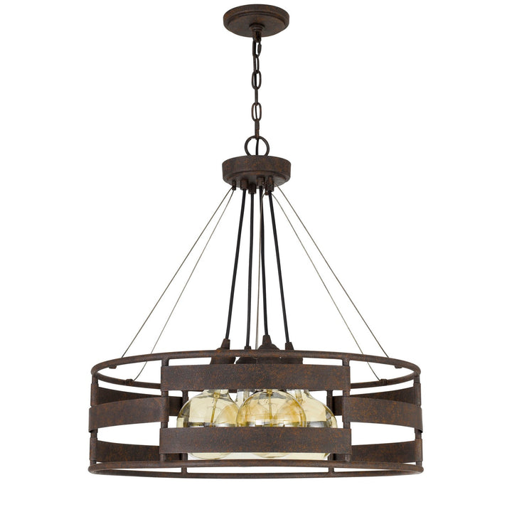 60W X 4 ROCHEFORT METAL CHANDELIER (EDISON BULBS SHOWN ARE INCLUDED) Cal Lighting