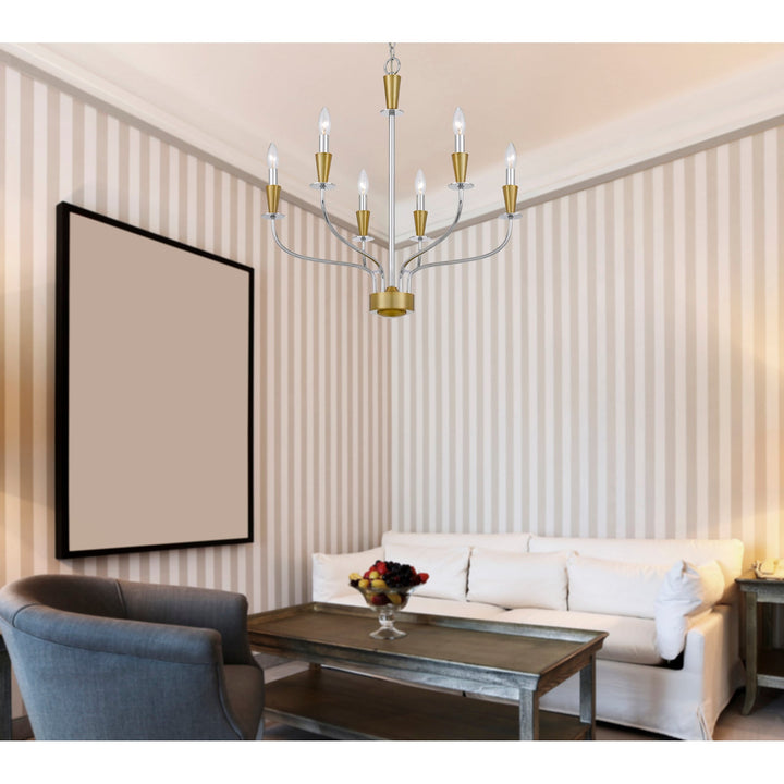 60W X 4 WESTON METAL CHANDELIER Cal Lighting