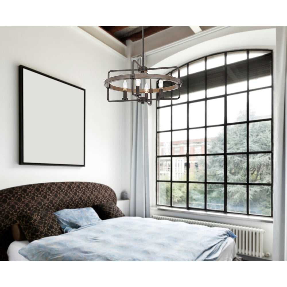 60W X 4 RAWLINS METAL CHANDELIER Cal Lighting