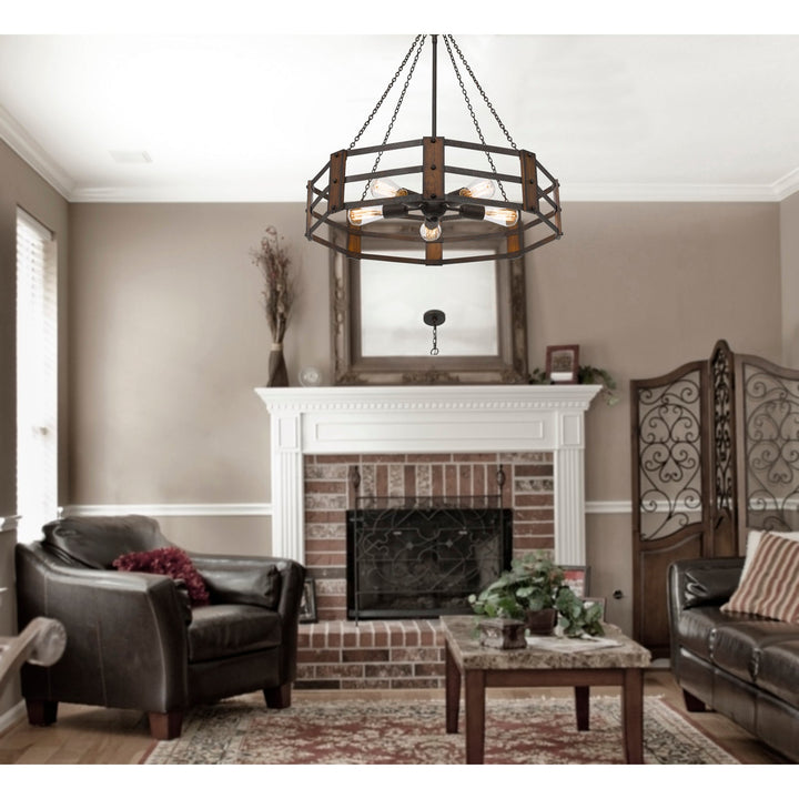 60W X 5 PROVO METAL CHANDELIER Cal Lighting