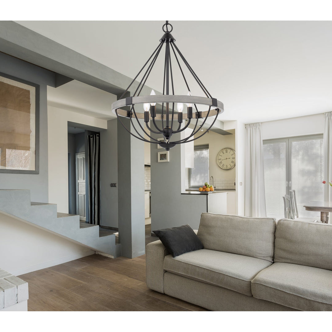 60W X 4 SOMERSWORTH METAL CHANDELIER Cal Lighting