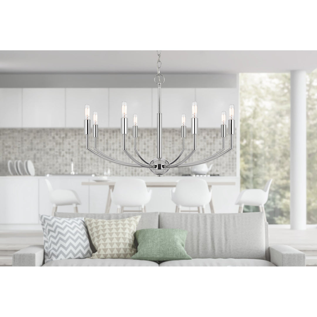 MAXTON 60W X 8 METAL CHANDELIER Cal Lighting