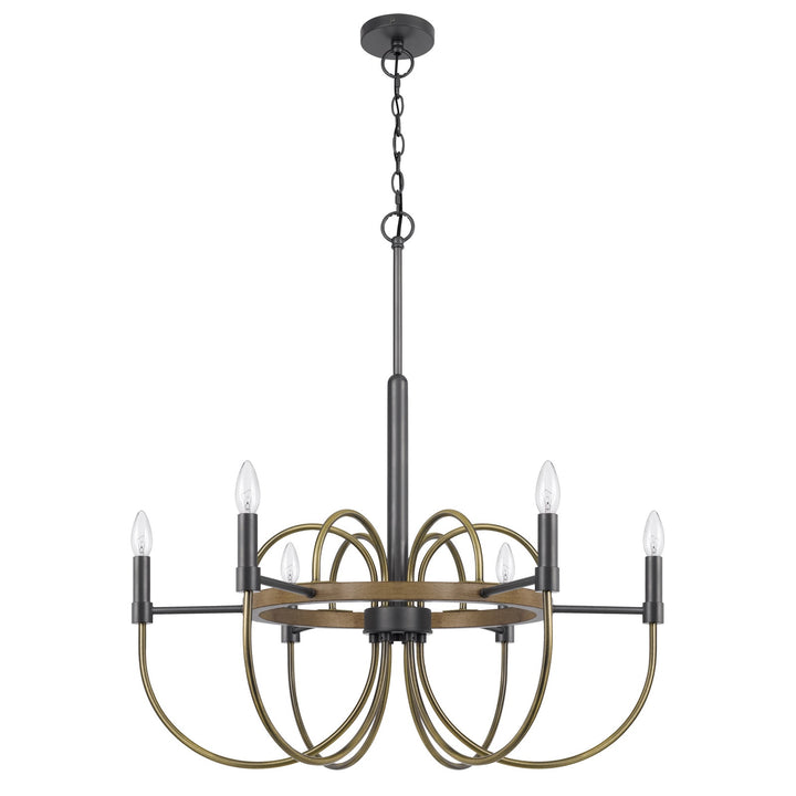 SEAGROVE 60W X 6 METAL CHANDELIER Cal Lighting