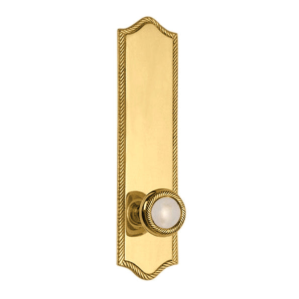 Georgian Roped Arched Backplate Door Set with Georgian Roped Door Knobs (Several Finishes Available)