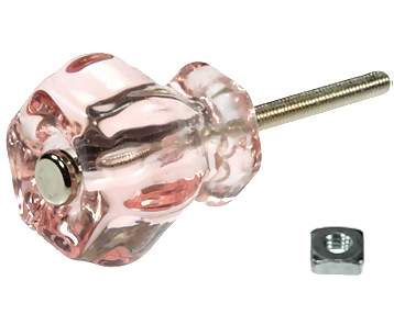 COPPER MOUNTAIN HARDWARE Authentic Glass Hexagon Shape Cabinet & Furniture Knobs in 14 Colors