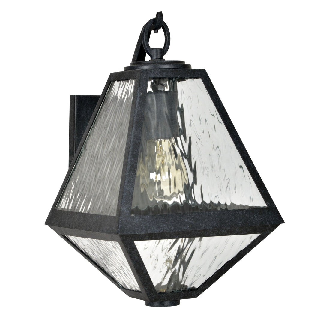 Crystorama Crystorama Brian Patrick Flynn Glacier 1 Light Black Charcoal Outdoor Sconce