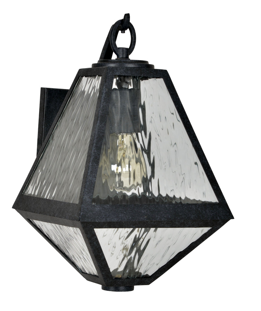 Crystorama Crystorama Brian Patrick Flynn Glacier 1 Light Black Charcoal Outdoor Sconce