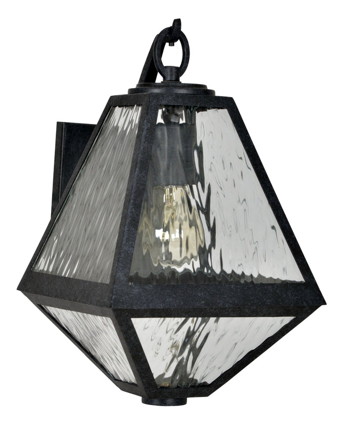 Crystorama Crystorama Brian Patrick Flynn Glacier 1 Light Black Charcoal Outdoor Sconce