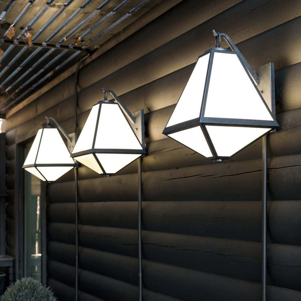 Crystorama Crystorama Brian Patrick Flynn Glacier 3 Light Black Charcoal Outdoor Sconce