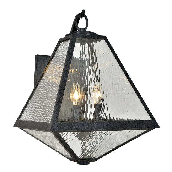 Crystorama Crystorama Brian Patrick Flynn Glacier 3 Light Black Charcoal Outdoor Sconce