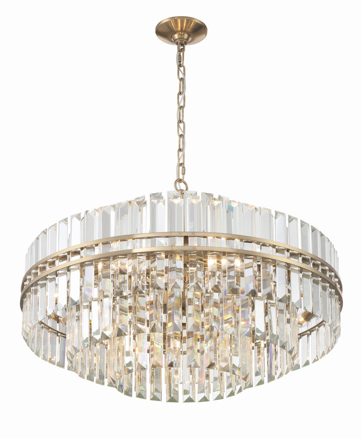 Crystorama Crystorama Hayes 16 Light Aged Brass Chandelier