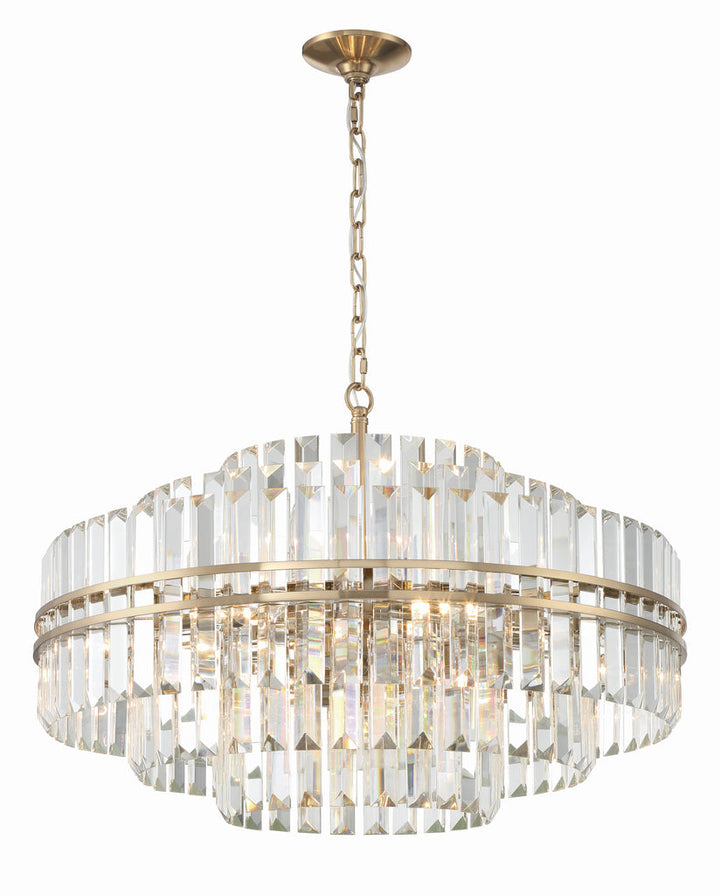 Crystorama Crystorama Hayes 16 Light Aged Brass Chandelier