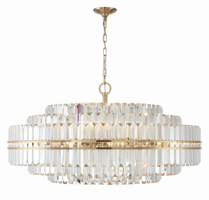 Crystorama Crystorama Hayes 32 Light Aged Brass Chandelier