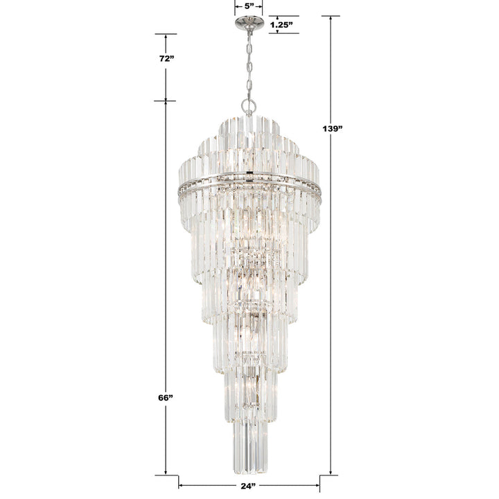 Crystorama Crystorama Hayes 31 Light Polished Nickel Chandelier