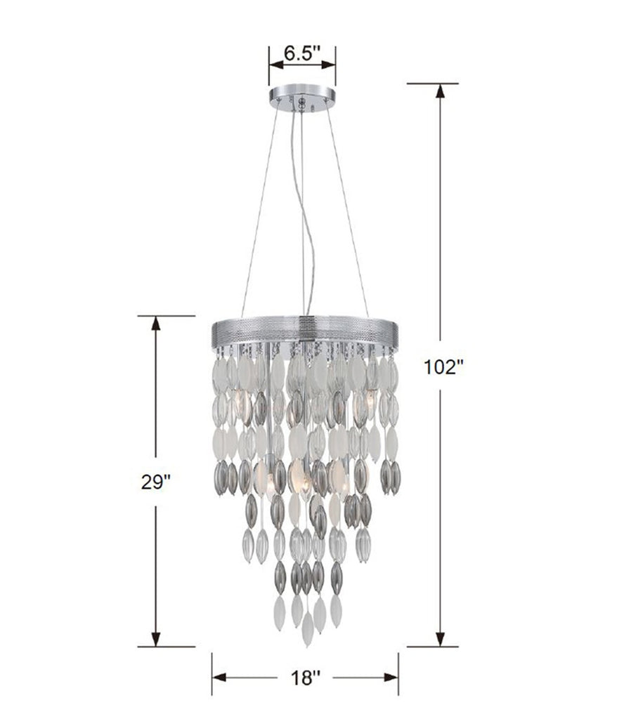 Crystorama Crystorama Hudson 6 Light Polished Chrome Chandelier