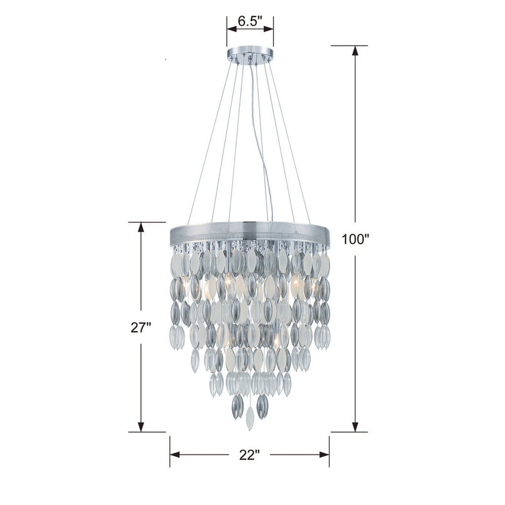 Crystorama Crystorama Hudson 9 Light Polished Chrome Chandelier