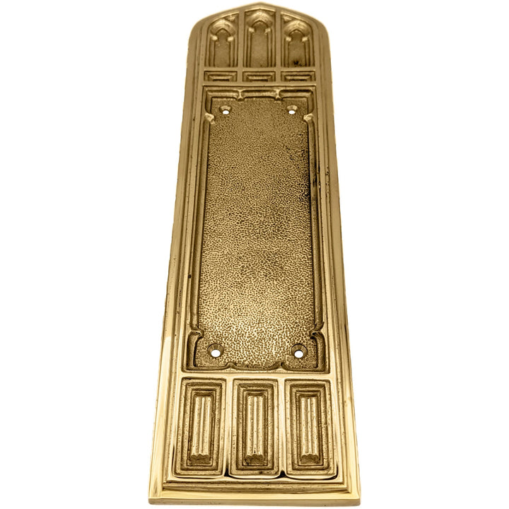 12 1/4 Inch Gothic Push Plate COPPER MOUNTAIN HARDWARE