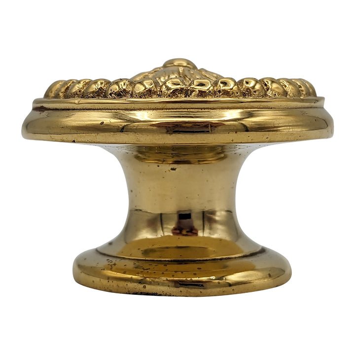 1 3/5 Inch Beaded Floral Cabinet Knob (Several Finishes Available) COPPER MOUNTAIN HARDWARE
