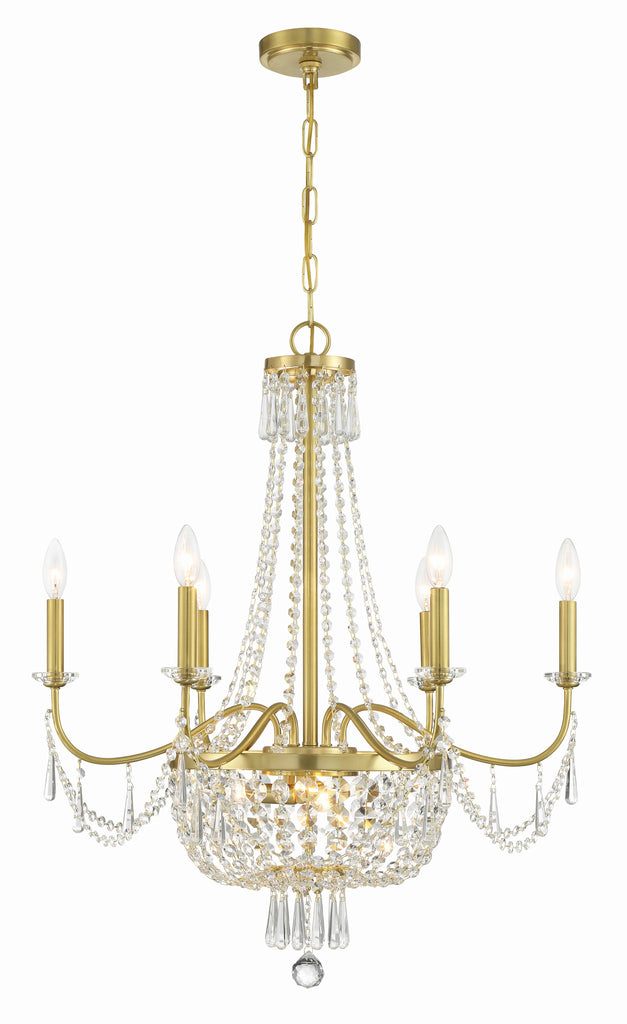 Crystorama Crystorama Haywood 9 Light Aged Brass Chandelier