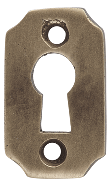 1 1/2 Inch Solid Brass Small Escutcheon Keyhole Plate COPPER MOUNTAIN HARDWARE