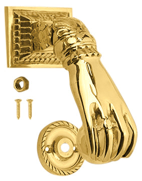 Ball-in-Hand 4 1/2 Inch Brass Door Knocker (Several Finishes Available)