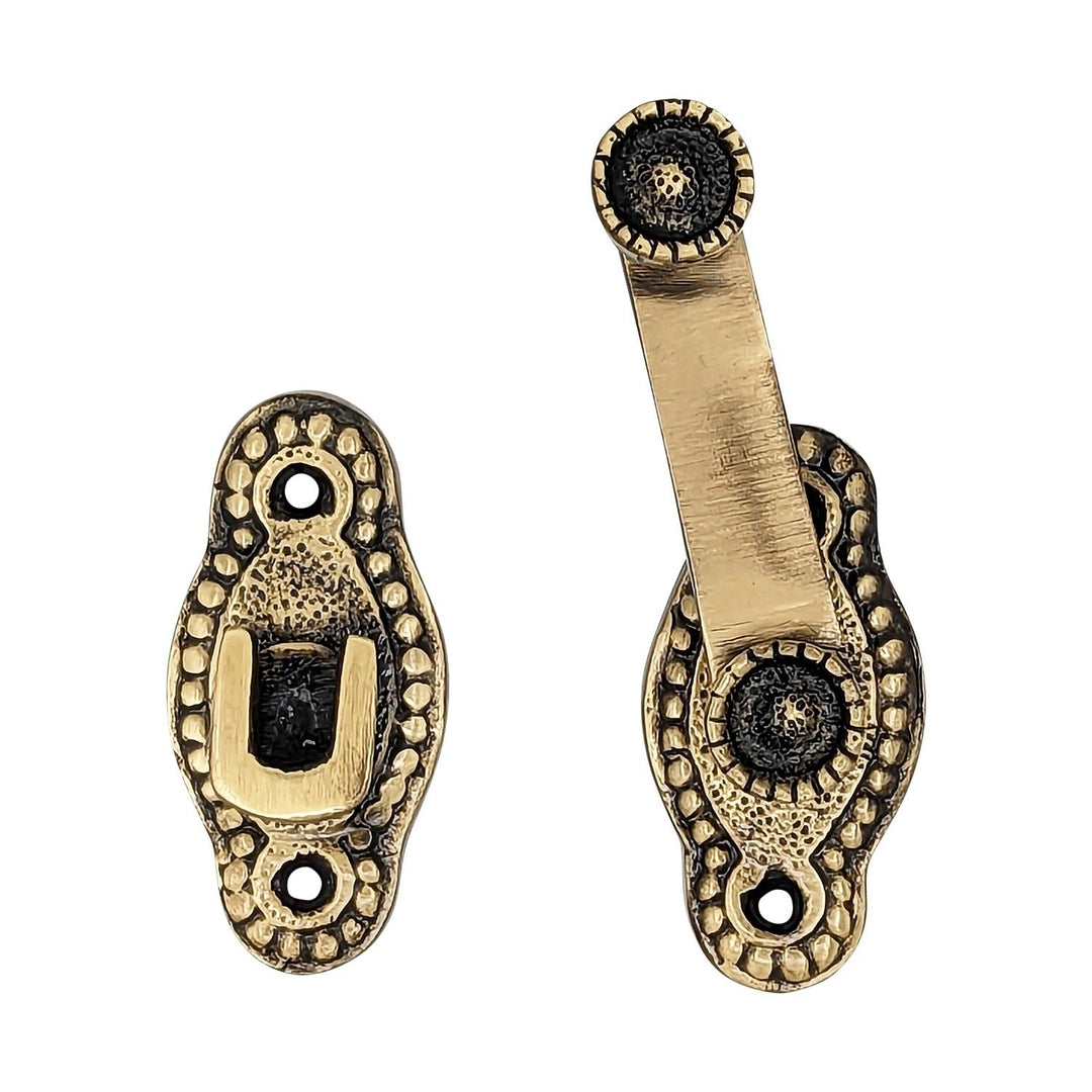 3 Inch Solid Brass Victorian Cabinet Latch (Several Finishes Available) COPPER MOUNTAIN HARDWARE