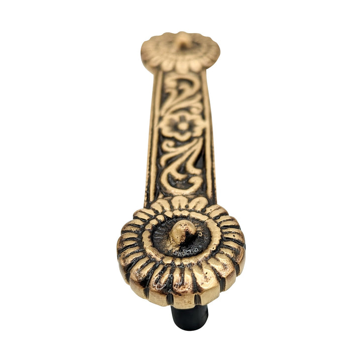 4 1/4 Inch Overall (3 3/8 Inch c-c) Solid Brass Unique Circle Pull Handle COPPER MOUNTAIN HARDWARE